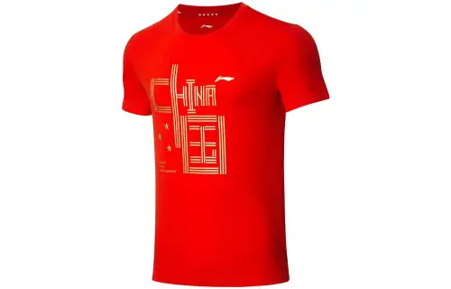 Li Ning Table Tennis Collection T Shirt Men's Red