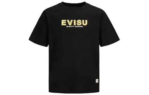 EVISU T Shirts Men's Crew Neck Moderate Straight Fit