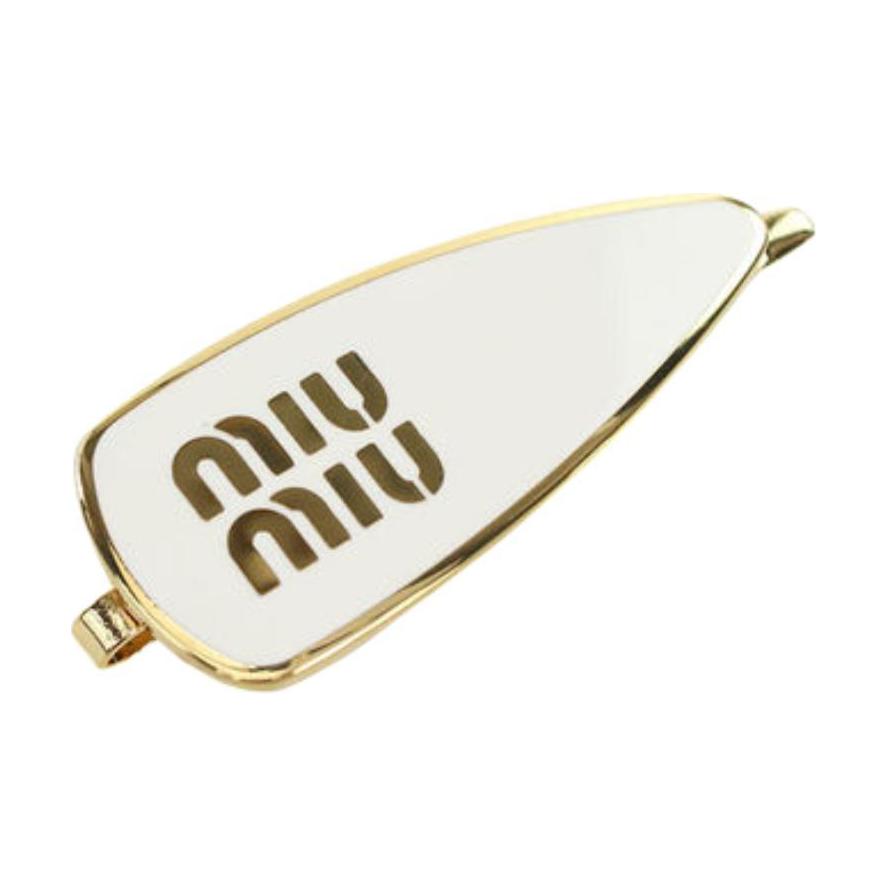 Женская заколка MIU MIU (белая)