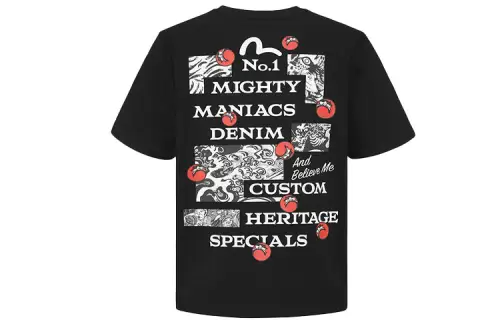 EVISU T Shirts Men's Crew Neck Moderate Straight Fit