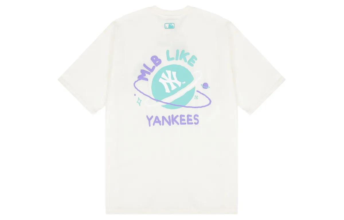 MLB Drop Shoulder Sleeve T-Shirt Unisex Cream
