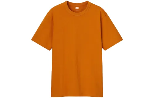 UNIQLO T Shirt Unisex Orange Brown