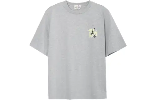 HERMES SS23 T Shirt Men's Light Gray