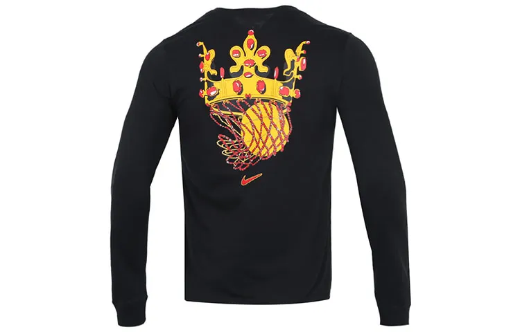 Nike T-Shirts Men's Black Crew Neck Moderate