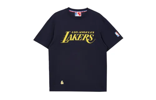 JACK JONES Jack Jones JACK&JONES x NBA joint model Lakers round neck loose casual sports high street commuting texture trendy brand short-sleeved European and American clothes trend versatile men's couple T-shirt same style for men and women