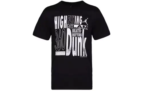 Jordan AIRTIST T Shirts Men's Black Crew Neck Moderate