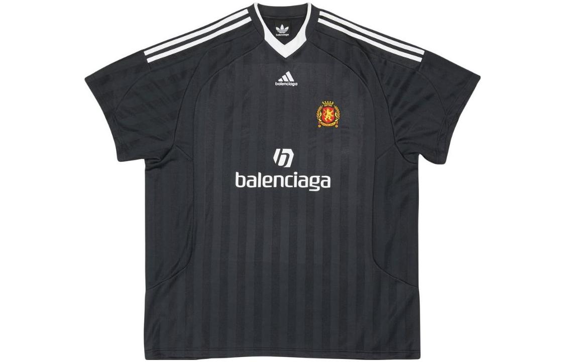 Мужские футболка Balenciaga x adidas originals (черный)