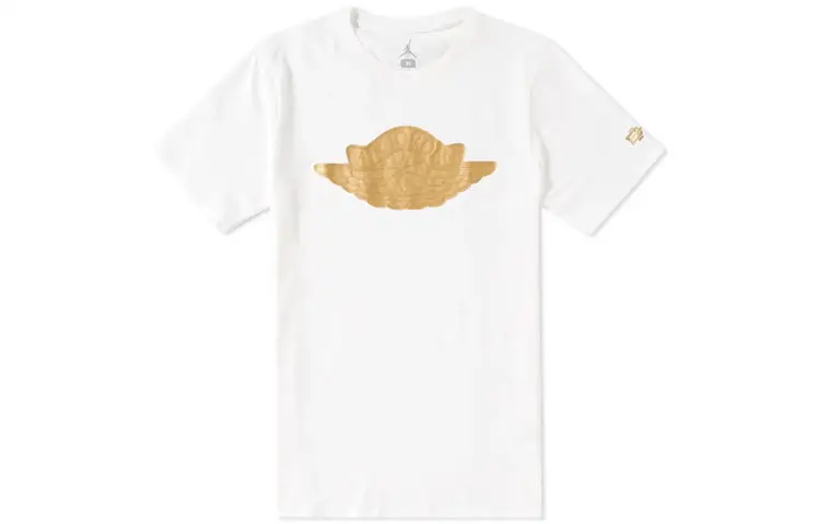 Jordan Apparel T Shirts Men's White Crew Neck Moderate Straight Fit