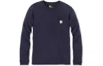 Carhartt T Shirts Unisex Blue Gray Crew Neck Moderate Straight Fit