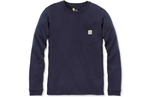 Carhartt T Shirts Unisex Blue Gray Crew Neck Moderate Straight Fit