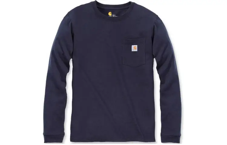 Carhartt T Shirts Unisex Blue Gray Crew Neck Moderate Straight Fit
