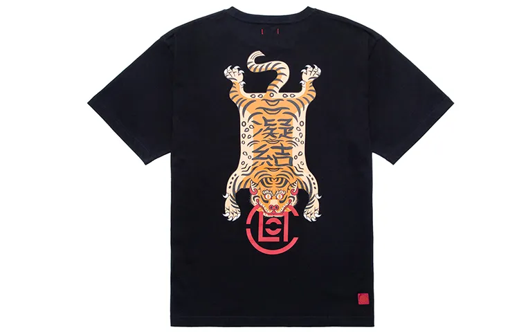 CLOT T Shirts Men's Black Crew Neck Moderate Straight Fit