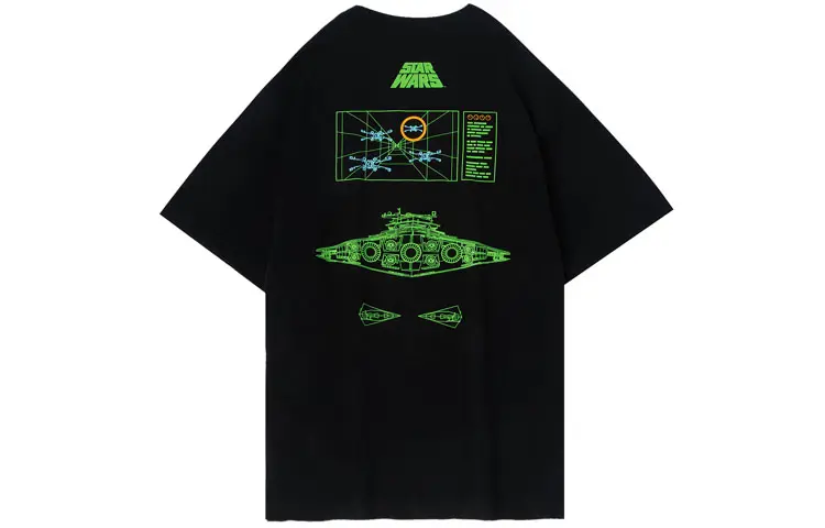Li Ning T Shirts Men's Black Crew Neck Moderate Straight Fit