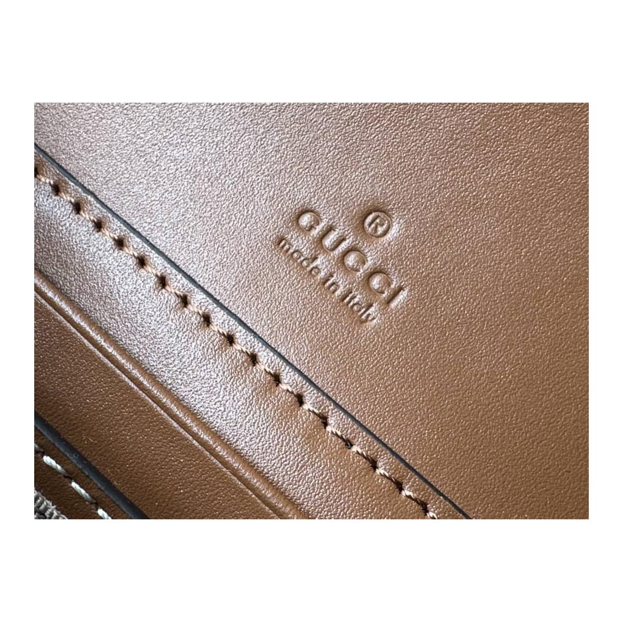 Женская сумка Gucci (коричнево-розовая) — фото 6