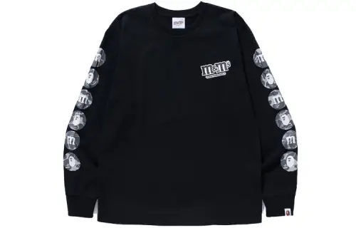 A BATHING APE X M&M's Mens Monotone Long Sleeve Tee