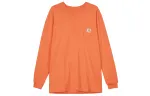 Carhartt T Shirts Unisex Orange Crew Neck Moderate Heavyweight