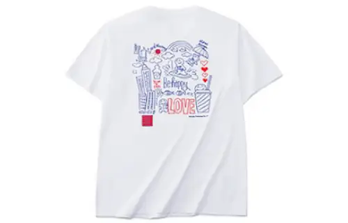ANTA Life Collection T Shirts Unisex White Crew Neck Moderate Straight Fit