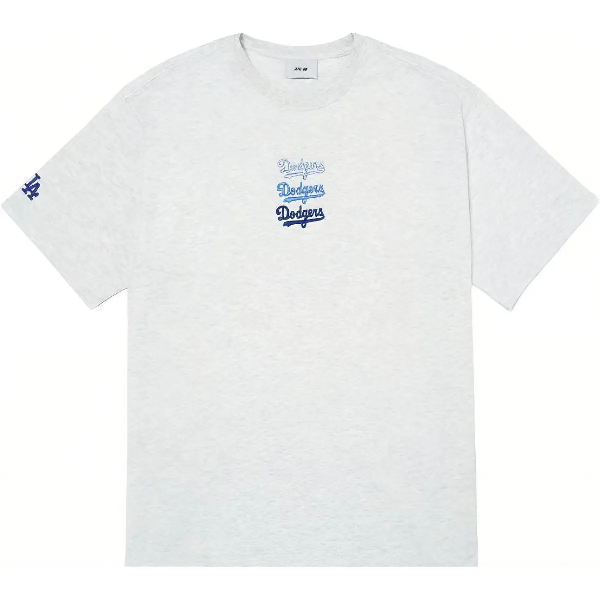 MLB Los Angeles Dodgers T-Shirts Unisex Gray Crew Neck Moderate Straight Fit