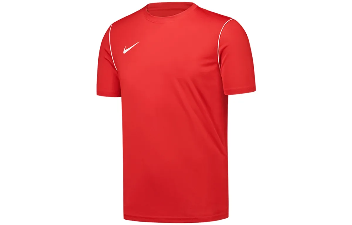 Nike T-Shirts Men's Red Crew Neck Moderate Straight Fit