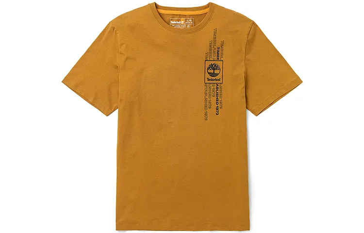 Timberland T-Shirts Men's Wheat Crew Neck Moderate Straight Fit