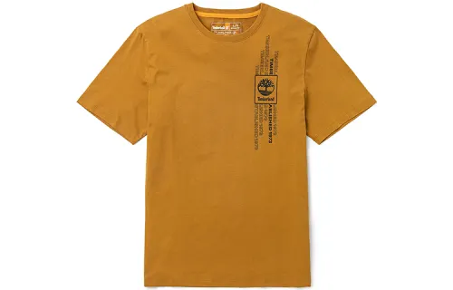 Timberland T Shirts Men's Wheat Crew Neck Moderate Straight Fit