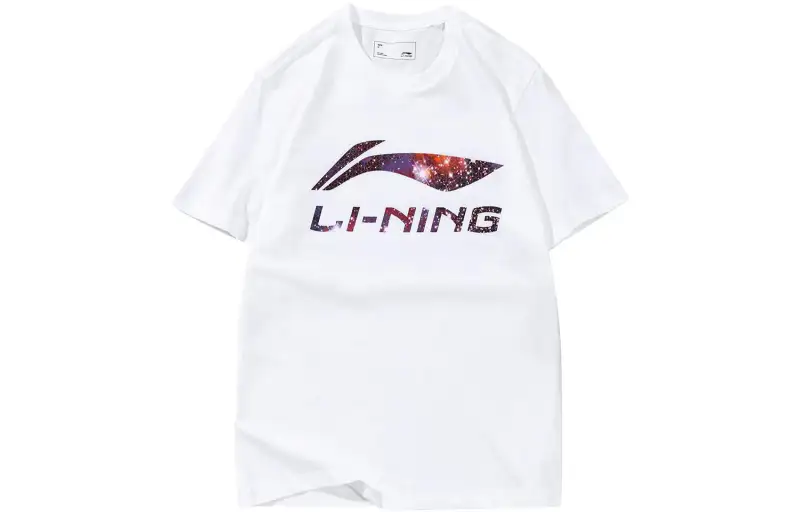 Li Ning T Shirts Unisex Crew Neck Moderate Straight Fit