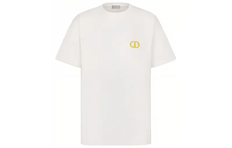 DIOR Quarterly New Products T Shirts Men's White Crew Neck Moderate Straight Fit