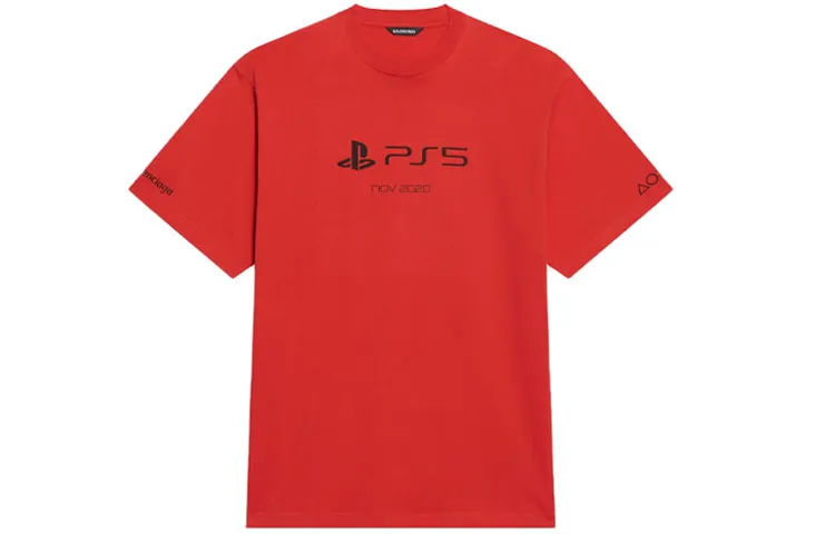 Balenciaga x PlayStation FW21 T Shirt Unisex Red