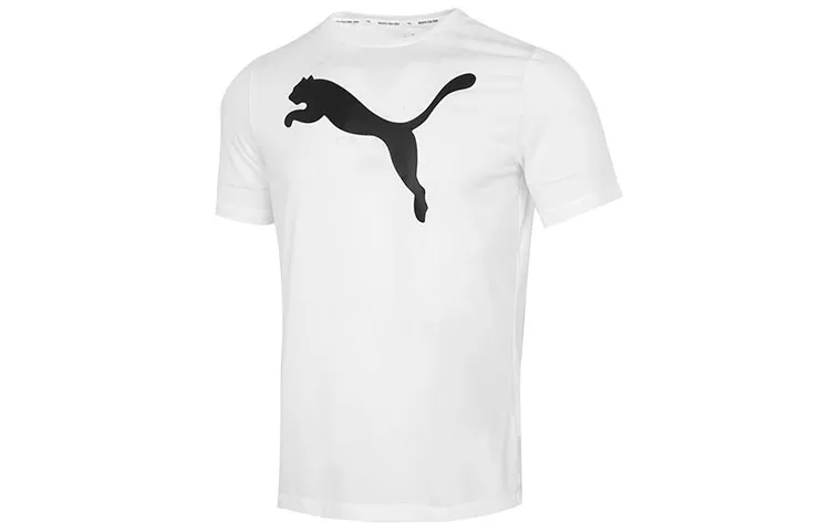 PUMA X Rhuigi Elevated T-Shirts Men's White Crew Neck Moderate Straight Fit