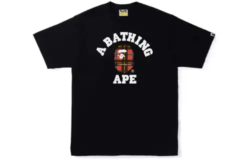 Bape Logo Check College Tee