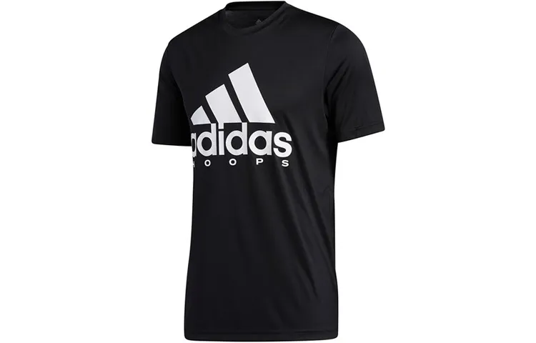 Adidas T-Shirts Men's Black Crew Neck Moderate Straight Fit