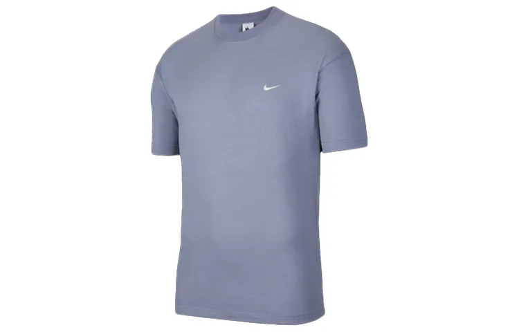 Nike T-Shirts Men's Indigo Crew Neck Moderate Straight Fit