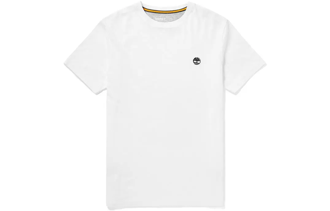 Timberland T-Shirts Men's White Crew Neck Moderate