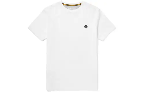 Timberland T Shirts Men's White Crew Neck Moderate Straight Fit
