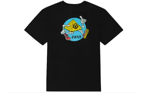 Vans T Shirts Unisex Black Crew Neck Moderate Straight Fit
