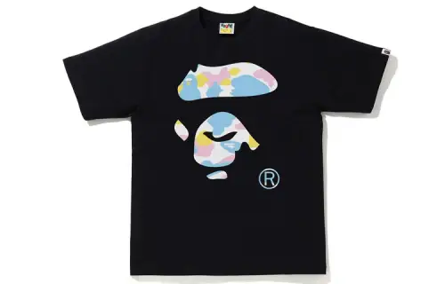 Bape New Multi Camo Ape Face Tee
