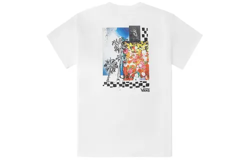 Vans T Shirts Unisex White Crew Neck Moderate Straight Fit