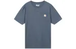 Carhartt T Shirts Men's Blue Gray Crew Neck Moderate Heavyweight