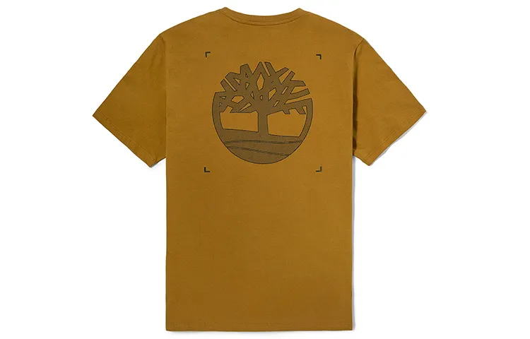 Timberland T-Shirts Men's Wheat Crew Neck Moderate Straight Fit