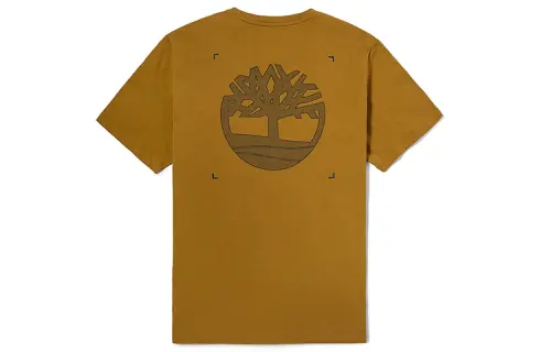 Timberland T Shirts Men's Wheat Crew Neck Moderate Straight Fit