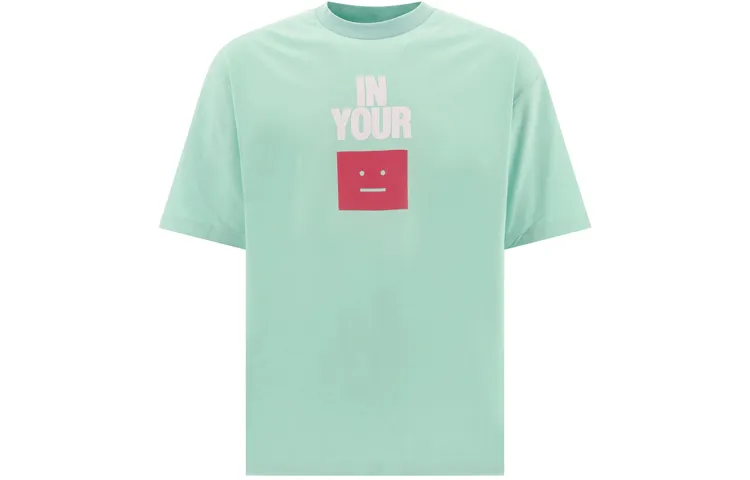 Acne Studios Face Logo Printed Crewneck T-Shirt
