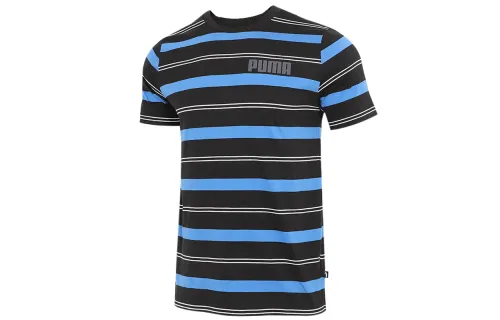 PUMA RE.GEN T Shirts Men's Black Crew Neck Moderate Straight Fit