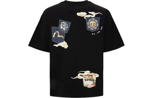 EVISU T Shirts Men's Crew Neck Moderate Straight Fit