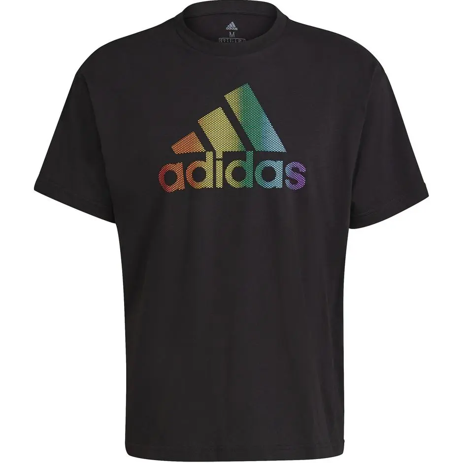 Adidas T-Shirts Unisex Black Crew Neck Moderate Straight Fit