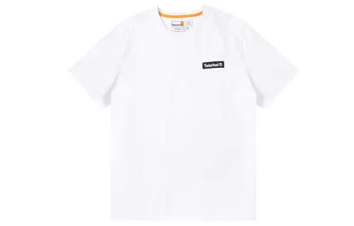 Timberland T Shirts Men's White Crew Neck Moderate Straight Fit