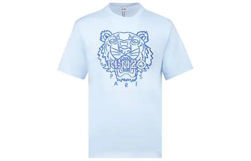 KENZO Classic Tiger Head SS21 T Shirt Men's Light Blue