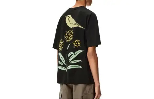 LOEWE T Shirts Unisex Black Crew Neck Moderate Straight Fit