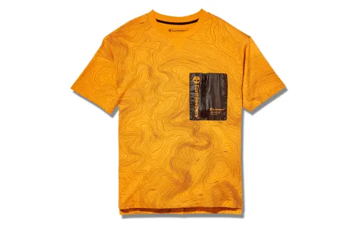 Timberland T Shirts Men's Dark Cheese Color Crew Neck Moderate Straight Fit