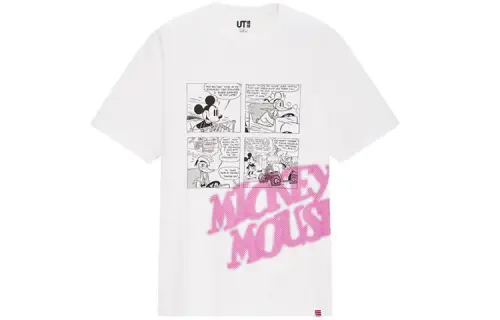 UNIQLO T Shirts Men's White Crew Neck Moderate