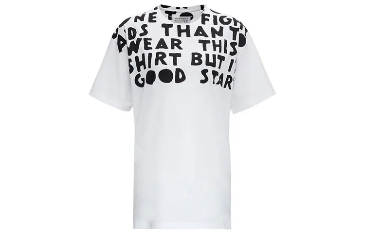 Maison Margiela Slogan Print Oversized T-Shirt
